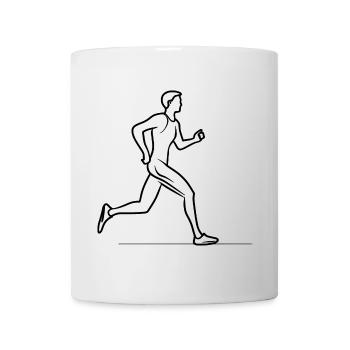 Jogger Junge Strichzeichnung - Tasse - Weiß - Vorne