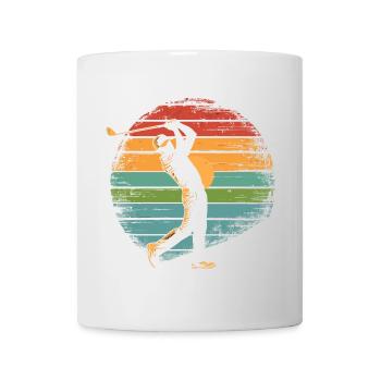 Vintage Golfer - Tasse - Weiß - Vorne