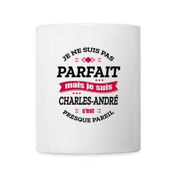 CHARLES-ANDRÉ PARFAIT - PRENOM CHARLES-ANDRÉ - Mug blanc - blanc - Devant