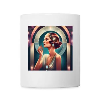 A dreamlike art deco woman - Mug - white - Front