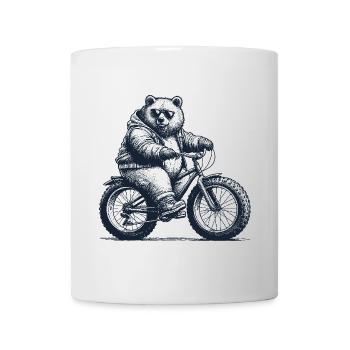 Fatbike Bear Mountain Bike Thick Tire Gift - Mug - white - Front