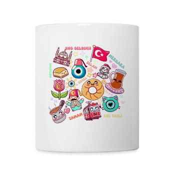 Turquie Kawaii -Design Mignon et Culturel - Mug blanc - blanc - Devant