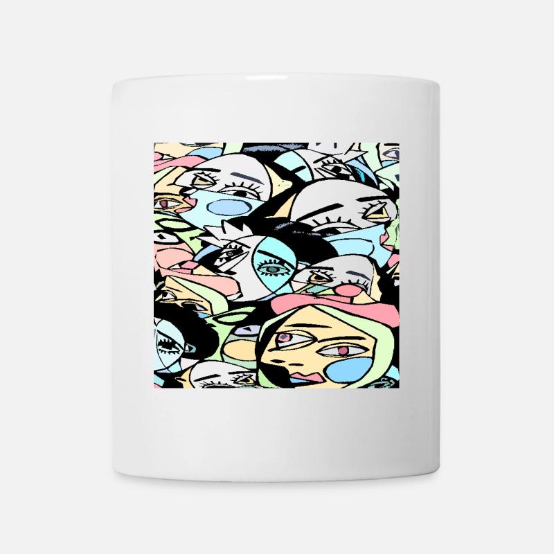 Des visages fous - Mug blanc - blanc