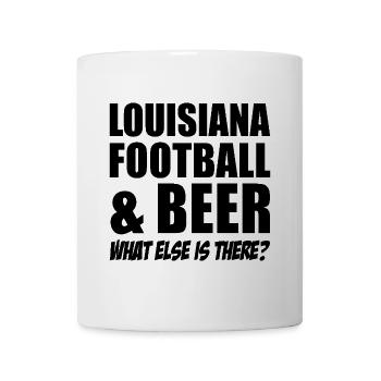 LOUISIANA American Football Bier - Tasse - Weiß - Vorne