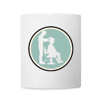 Friseur Schere - Tasse - Weiß - Vorne
