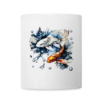 Koifische und Blasen - Tasse - Weiß - Vorne
