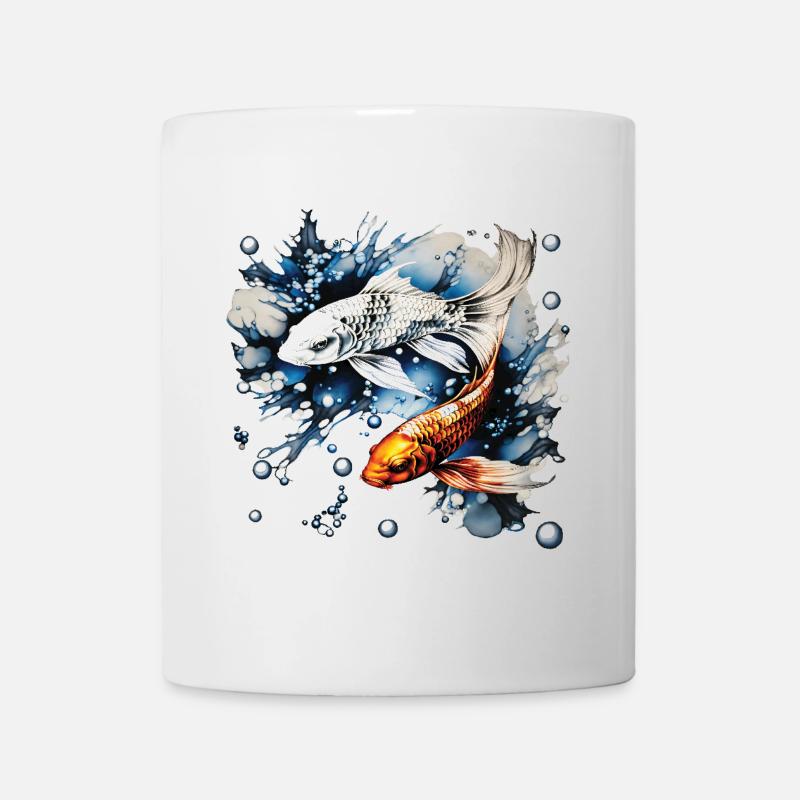 Koifishes and bubbles - Mug - white