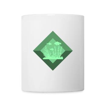 Calmar d’eau d’aquarium - Mug blanc - blanc - Devant