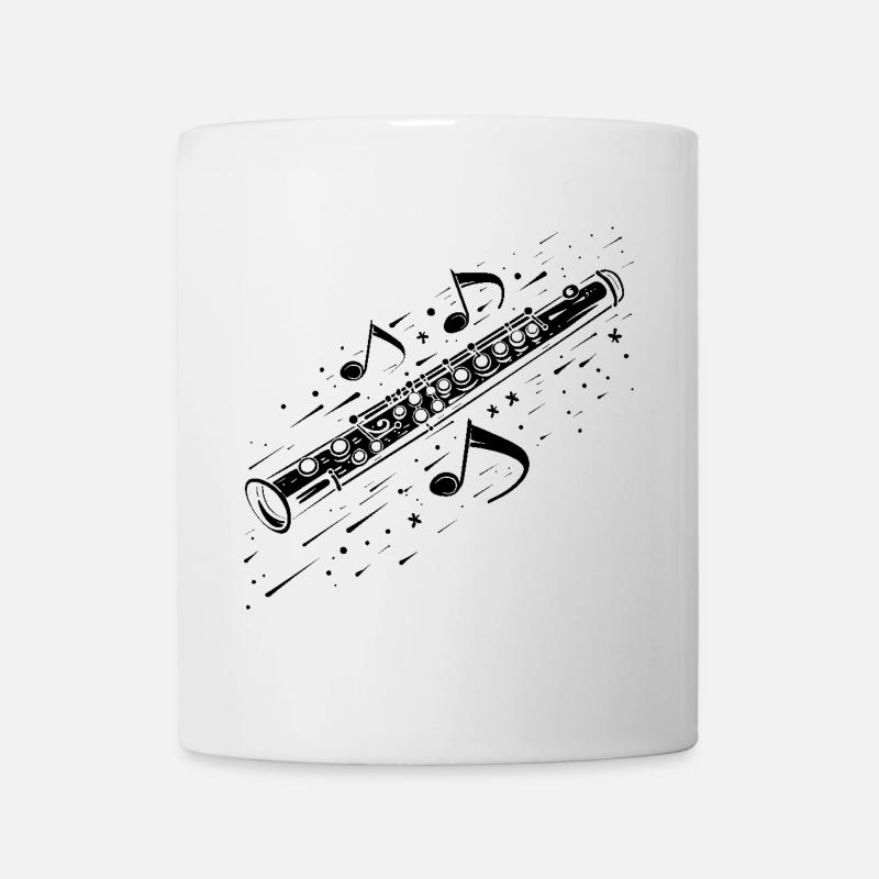 Musique de flûte - Mug blanc - blanc