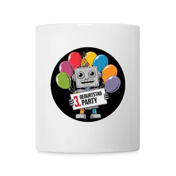 Ich bin 3 Jahre dritter Geburtstag Astronaut - Tasse - Weiß - Vorne