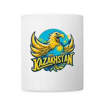 Kazakhstan Eagle Sun Flag Flag Gift - Mug - white - Front