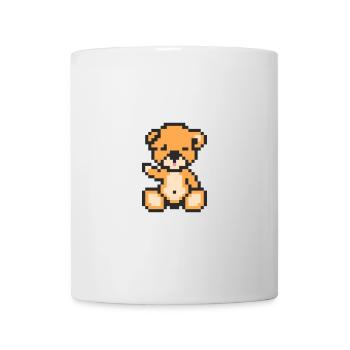 Pixel Bear Neon Orange - Mug blanc - blanc - Devant