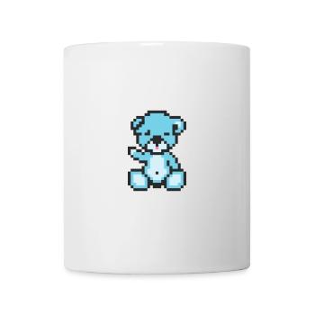 Pixel Bear Pastel Blue - Mug blanc - blanc - Devant