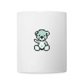 Pixel Bear Pastel Cyan - Mug blanc - blanc - Devant