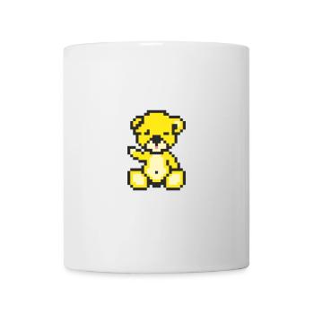 Pixel Bear Neon Yellow - Mug blanc - blanc - Devant