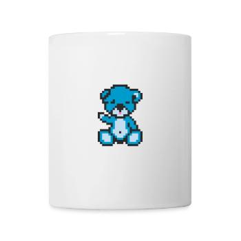 Pixel Bear Neon Blue - Mug blanc - blanc - Devant