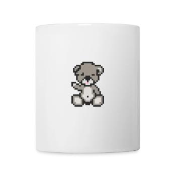 Pixel Bear Pastel Black - Mug blanc - blanc - Devant