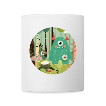 Cute monster in the magical forest - Mug - white - Front
