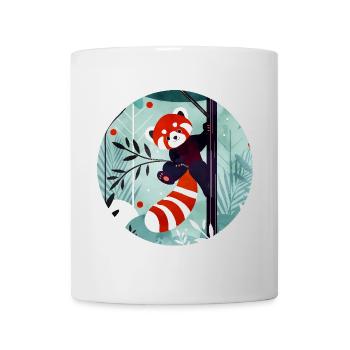 Panda roux heureux dans la jungle - Mug blanc - blanc - Devant