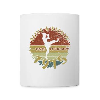 50. Geburtstag Alive and kickin since 02/1975 - Mug - white - Front