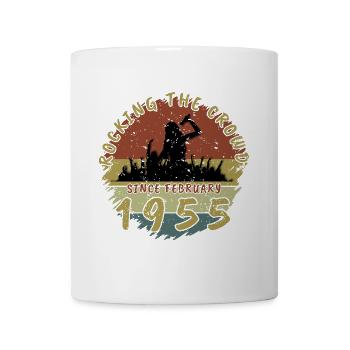70. Geburtstag Rocking the crowd SNG 02/1955 - Tasse - Weiß - Vorne