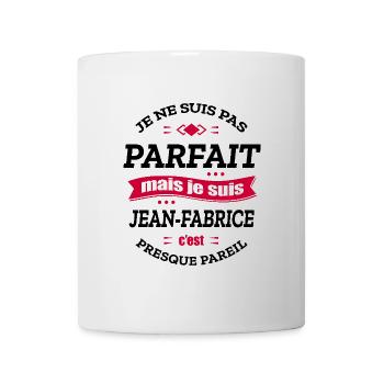 JEAN-FABRICE PARFAIT - PRENOM JEAN-FABRICE - Mug blanc - blanc - Devant