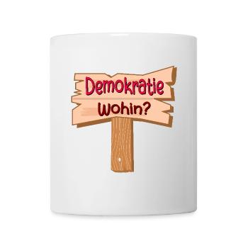 DEMOKRATIE PFAD - Tasse - Weiß - Vorne