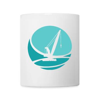 Construction site crane driver house construction - Mug - white - Front