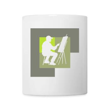 Pinsel Maler - Tasse - Weiß - Vorne