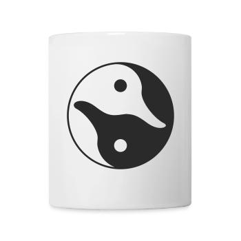 Canard Yin Yang - Mug blanc - blanc - Devant