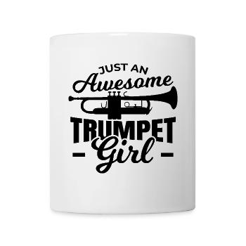 Trompetenspielerin - Tasse - Weiß - Vorne