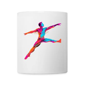 Männlicher Ballett Tänzer Synthwave - Tasse - Weiß - Vorne