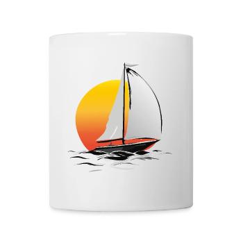 Marin avec soleil - Mug blanc - blanc - Devant