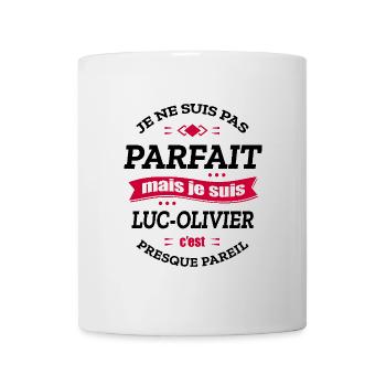 LUC-OLIVIER PARFAIT - PRENOM LUC-OLIVIER - Mug blanc - blanc - Devant
