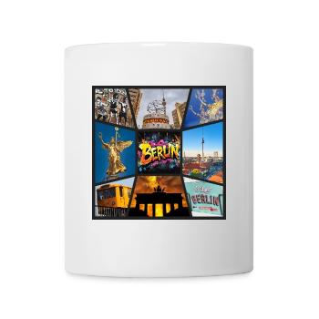 Berlin Skyline City Germany Collage Graffiti - Mug - white - Front
