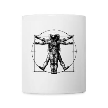 Vitruvian Astronaut Skizze Zeichnung Geschenk - Tasse - Weiß - Vorne