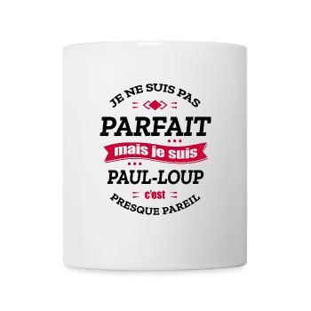 PAUL-LOUP PARFAIT - PRENOM PAUL-LOUP - Mug blanc - blanc - Devant