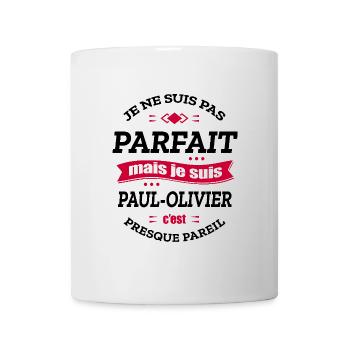 PAUL-OLIVIER PARFAIT - PRENOM PAUL-OLIVIER - Mug blanc - blanc - Devant