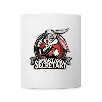 Smartass Secretary Bunny Cadeau drôle - Mug blanc - blanc - Devant
