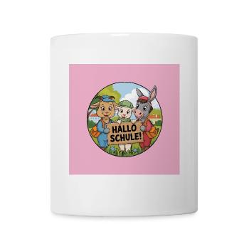 Einschulung Button lustige Tiere ABC Schütze - Tasse - Weiß - Vorne