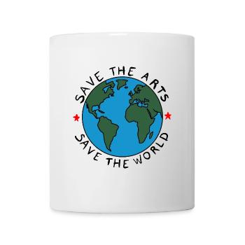 Save the Arts Save the World Earth Environmental Activist - Mug - white - Front