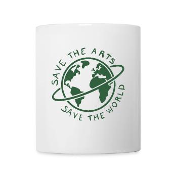 Save the Arts Save the World Earth Environmental Activist - Mug - white - Front