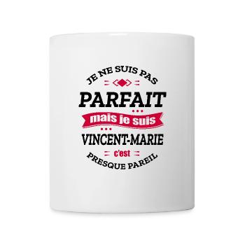VINCENT-MARIE PARFAIT - PRENOM VINCENT-MARIE - Mug blanc - blanc - Devant