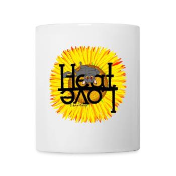 Chat d’été Chaleur Amour - Mug blanc - blanc - Devant