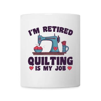 Quilting Women Mom Grandma Stitch Sewer Quilter - Mug blanc - blanc - Devant
