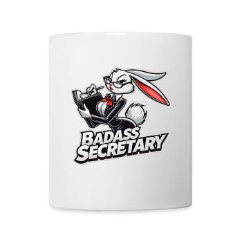 Knallharte Sekretärin Häsin witzig Geschenk - Tasse - Weiß - Vorne