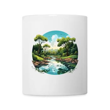 Rhythmen des Flusses - Tasse - Weiß - Vorne