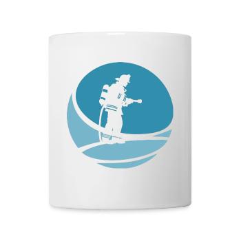 Firefighter Blue Light Fire Brigade - Mug - white - Front