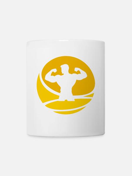 Bodybuilding Muskel Gewichte - Tasse - Weiß