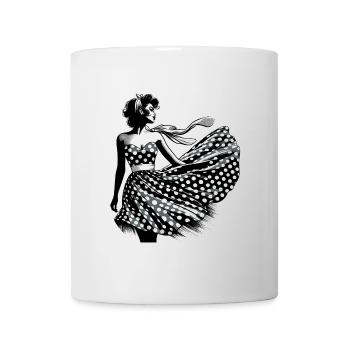 Rockabilly Woman Summer Dress Dress Wind Gift - Mug - white - Front